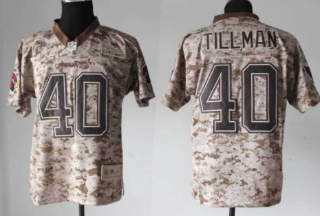 Nike Arizona Cardinals #40 Pat Tillman 2013 USMC Camo Elite Jersey