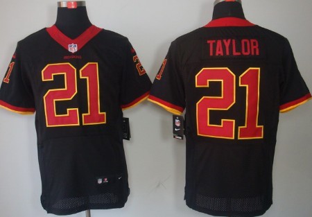 Nike Washington Redskins #21 Sean Taylor Black Elite Jersey 