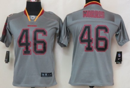 Nike Washington Redskins #46 Alfred Morris Lights Out Gray Kids Jersey 