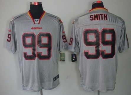 Nike San Francisco 49ers #99 Aldon Smith Lights Out Gray Elite Jersey 