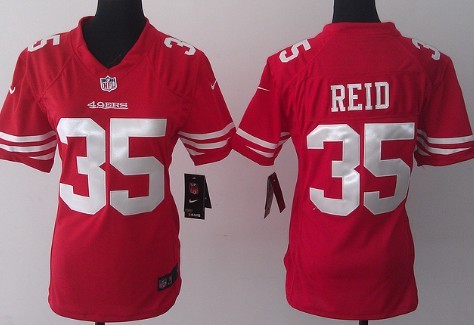 Nike San Francisco 49ers #35 Eric Reid Red Game Womens Jersey 