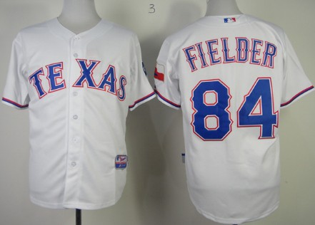 Texas Rangers #84 Prince Fielder 2014 White Jersey 