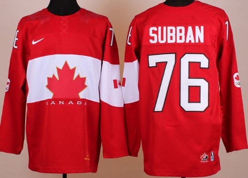 2014 Olympics Canada #76 P.K. Subban Red Jersey