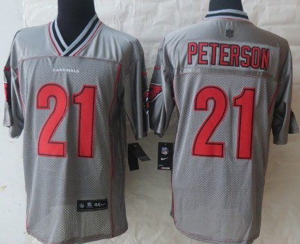 Nike Arizona Cardinals #21 Patrick Peterson 2013 Gray Vapor Elite Jersey