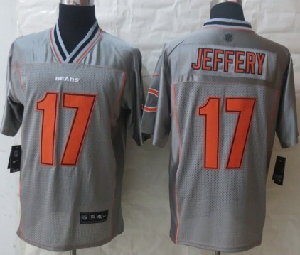 Nike Chicago Bears #17 Alshon Jeffery 2013 Gray Vapor Elite Jersey