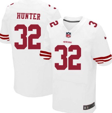 Nike San Francisco 49ers #32 Kendall Hunter White Elite Jersey 