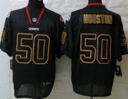 Nike Kansas City Chiefs #50 Justin Houston Lights Out Black Elite Jersey 