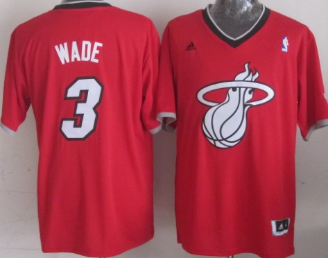 Miami Heat #3 Dwyane Wade Revolution 30 Swingman 2013 Christmas Day Red Jersey 