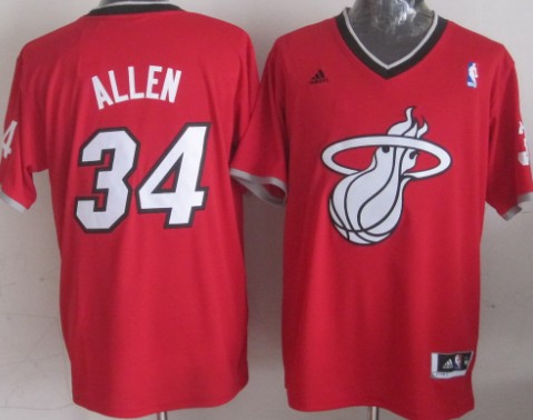 Miami Heat #34 Ray Allen Revolution 30 Swingman 2013 Christmas Day Red Jersey 