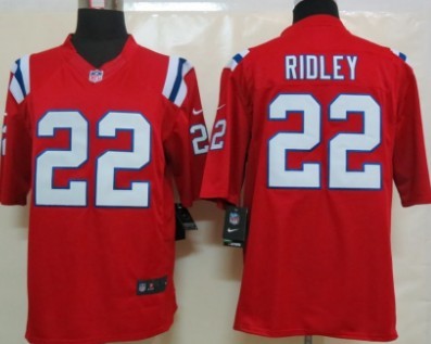 Nike New England Patriots #22 Stevan Ridley Red Limited Jersey 