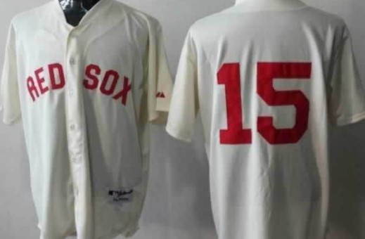 Boston Red Sox #15 Dustin Pedroia 2013 Cream Jersey 