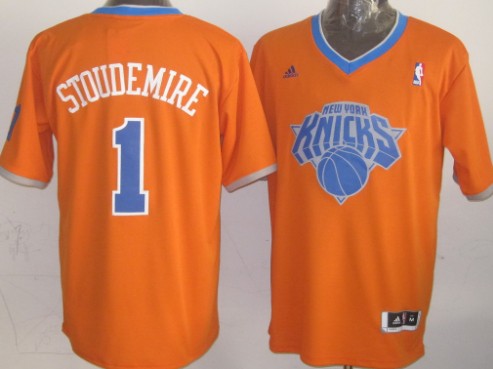 New York Knicks #1 Amare Stoudemire Revolution 30 Swingman 2013 Christmas Day Orange Jersey 