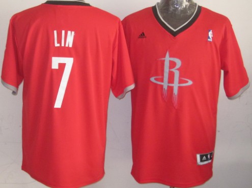 Houston Rockets #7 Jeremy Lin Revolution 30 Swingman 2013 Christmas Day Red Jersey