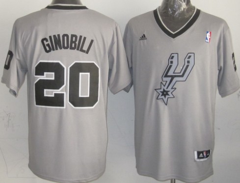 San Antonio Spurs #20 Manu Ginobili Revolution 30 Swingman 2013 Christmas Day Gray Jersey 