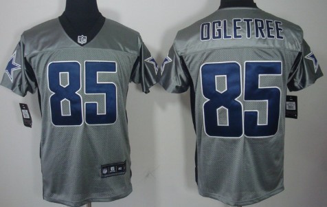 Nike Dallas Cowboys #85 Kevin Ogletree Gray Shadow Elite Jersey 