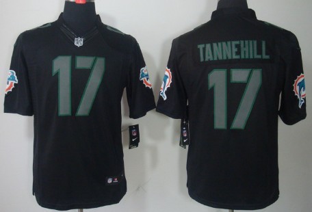 Nike Miami Dolphins #17 Ryan Tannehill Black Impact Limited Jersey 