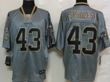 Nike New Orleans Saints #43 Darren Sproles Lights Out Gray Elite Jersey 