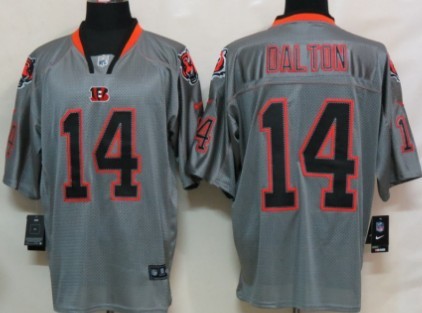 Nike Cincinnati Bengals #14 Andy Dalton Lights Out Gray Elite Jersey 