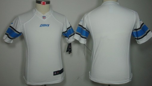 Nike Detroit Lions Blank White Limited Kids Jersey 