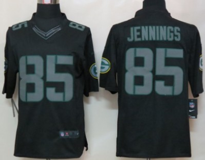 Nike Green Bay Packers #85 Greg Jennings Black Impact Limited Jersey 