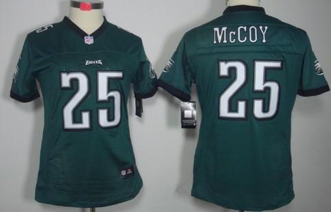 Nike Philadelphia Eagles #25 LeSean McCoy Dark Green Limited Womens Jersey 