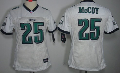 Nike Philadelphia Eagles #25 LeSean McCoy White Limited Womens Jersey 