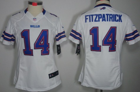 Nike Buffalo Bills #14 Ryan Fitzpatrick White Limited Womens Jersey 