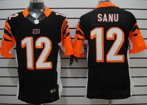 Nike Cincinnati Bengals #12 Mohamed Sanu Black Elite Jersey 