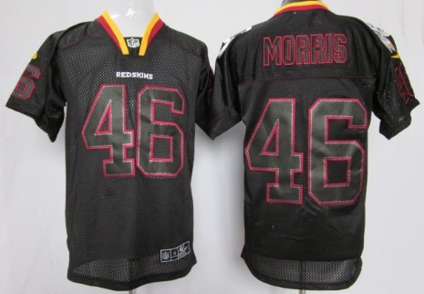 Nike Washington Redskins #46 Alfred Morris Lights Out Black Elite Jersey 