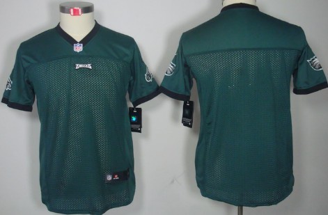 Nike Philadelphia Eagles Blank Dark Green Limited Kids Jersey 