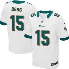 Nike Miami Dolphins #15 Davone Bess White Elite Jersey 