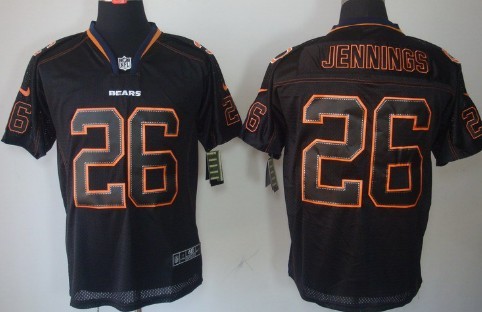 Nike Chicago Bears #26 Tim Jennings Lights Out Black Elite Jersey 