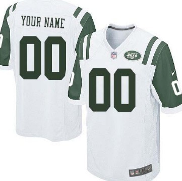 Men's Nike New York Jets Customized White Game Jersey 