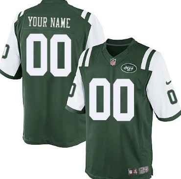 Men's Nike New York Jets Customized Green Limited Jersey 