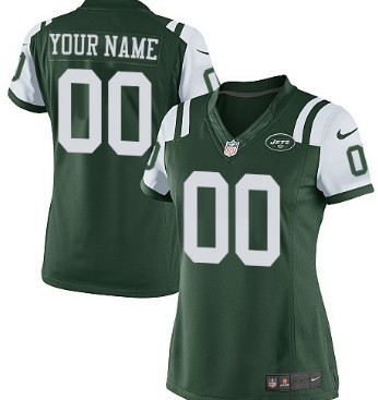 Women's Nike New York Jets Customized Green Game Jersey 