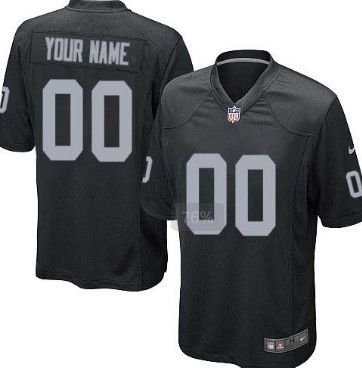 Kids' Nike Oakland Raiders Customized Black Game Jersey 