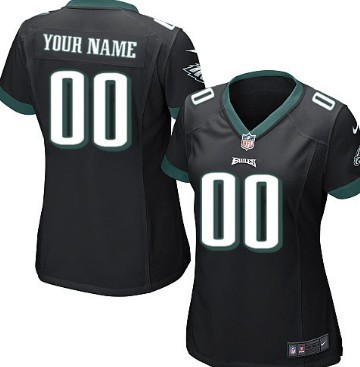 Women's Nike Philadelphia Eagles Customized Black Limited Jersey