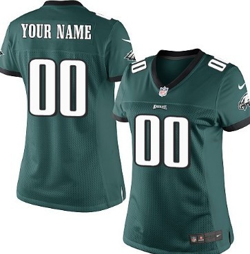 Women's Nike Philadelphia Eagles Customized Dark Green Limited Jersey 