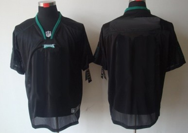 Men's Nike Philadelphia Eagles Customized Lights Out Black Elite Jersey