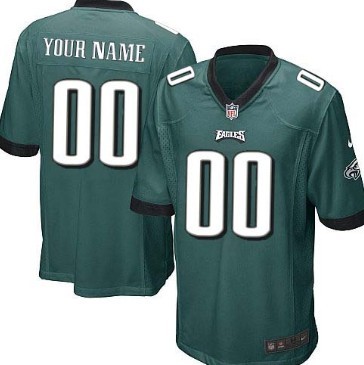 Kids' Nike Philadelphia Eagles Customized Dark Green Game Jersey 