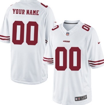 Kids' Nike San Francisco 49ers Customized White Limited Jersey 