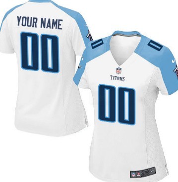 Kids' Nike Tennessee Titans Customized White Game Jersey 