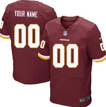 Men's Nike Washington Redskins Customized Red Elite Jersey 