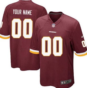 Men's Nike Washington Redskins Customized Red Game Jersey 