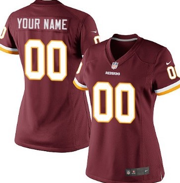 Women's Nike Washington Redskins Customized Red Game Jersey 