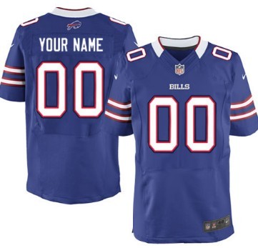 Men's Nike Buffalo Bills Customized Light Blue Elite Jersey 