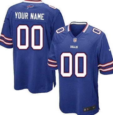 Men's Nike Buffalo Bills Customized Light Blue Game Jersey 