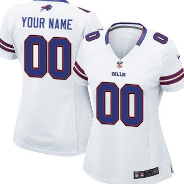 Women's Nike Buffalo Bills Customized White Game Jersey 