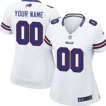 Women's Nike Buffalo Bills Customized White Limited Jersey 