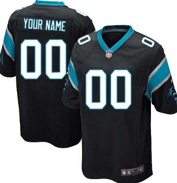 Men's Nike Carolina Panthers Customized Black Game Jersey